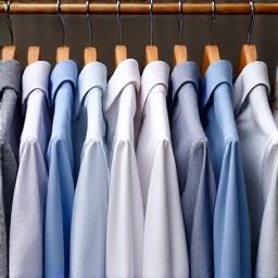 Row of premium ready-to-wear men's shirts